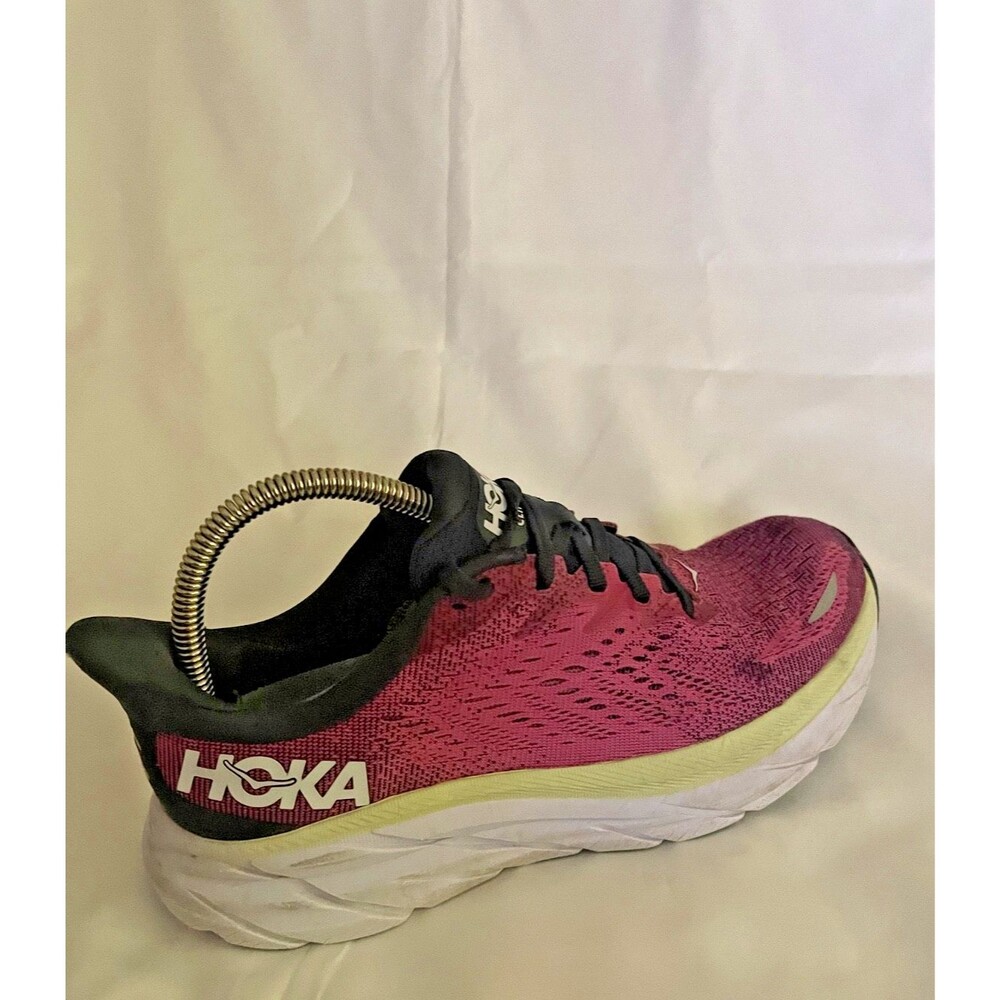 HOKA One One Women's Clifton 8 Running Shoes Sz 6.5 Rose Pink - Picture 2 of 16